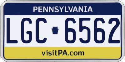 PA license plate LGC6562