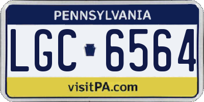 PA license plate LGC6564