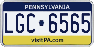 PA license plate LGC6565