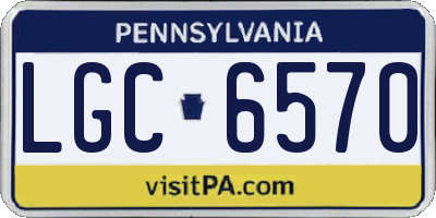 PA license plate LGC6570