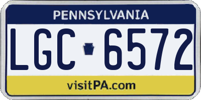 PA license plate LGC6572