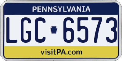 PA license plate LGC6573