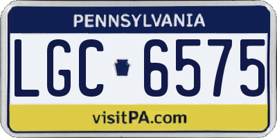 PA license plate LGC6575