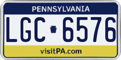PA license plate LGC6576