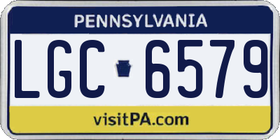PA license plate LGC6579