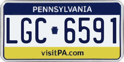 PA license plate LGC6591