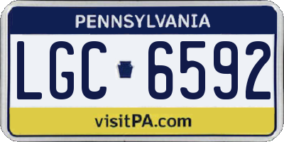 PA license plate LGC6592