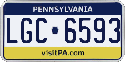 PA license plate LGC6593