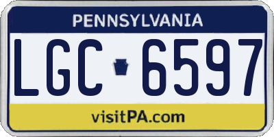 PA license plate LGC6597