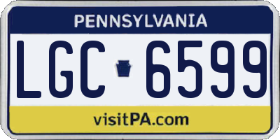 PA license plate LGC6599