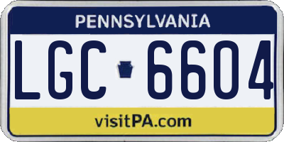 PA license plate LGC6604