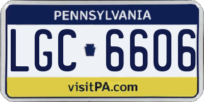 PA license plate LGC6606