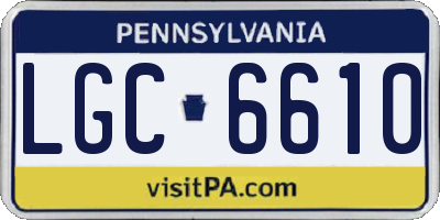 PA license plate LGC6610