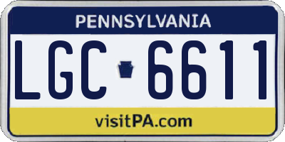 PA license plate LGC6611