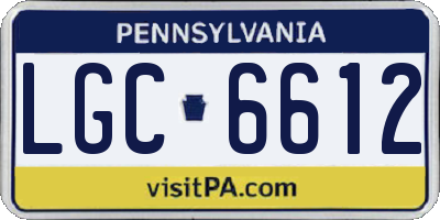 PA license plate LGC6612