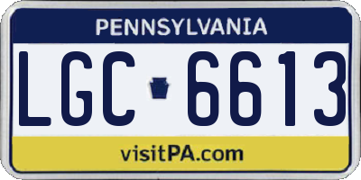 PA license plate LGC6613