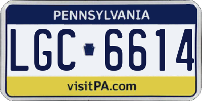 PA license plate LGC6614