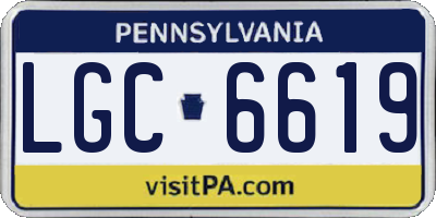 PA license plate LGC6619
