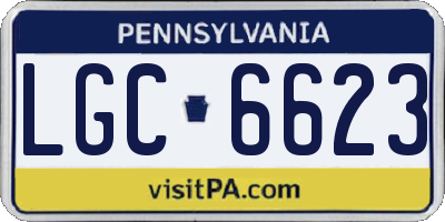 PA license plate LGC6623