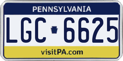 PA license plate LGC6625