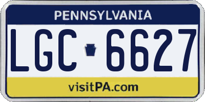 PA license plate LGC6627