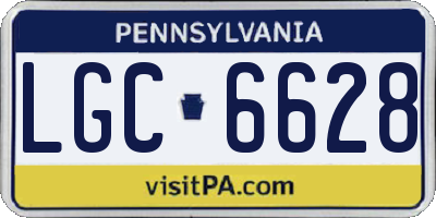 PA license plate LGC6628