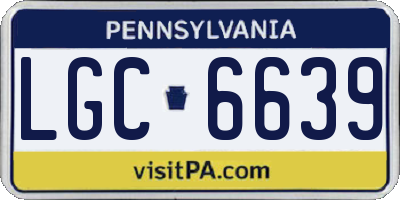 PA license plate LGC6639
