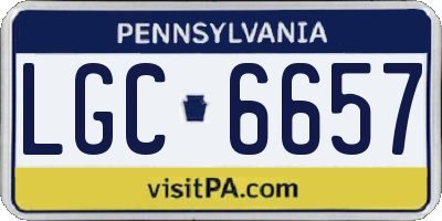 PA license plate LGC6657