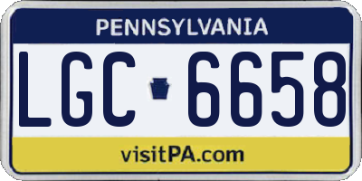 PA license plate LGC6658