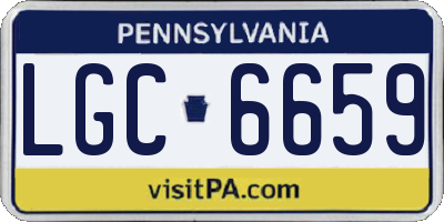 PA license plate LGC6659