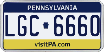PA license plate LGC6660