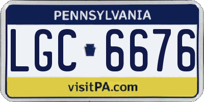 PA license plate LGC6676