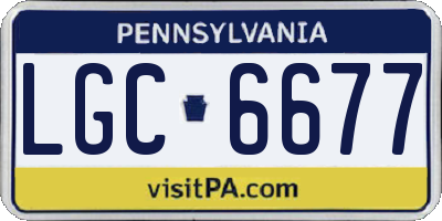PA license plate LGC6677