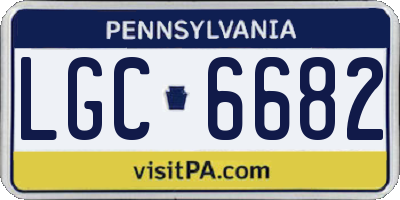 PA license plate LGC6682