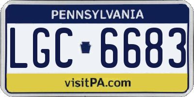 PA license plate LGC6683