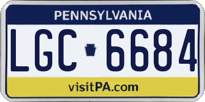 PA license plate LGC6684