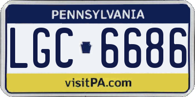 PA license plate LGC6686