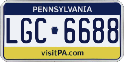 PA license plate LGC6688