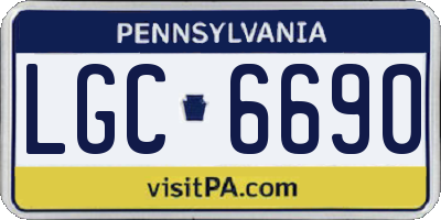 PA license plate LGC6690
