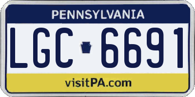 PA license plate LGC6691