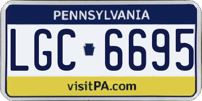 PA license plate LGC6695