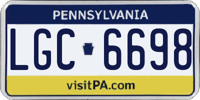 PA license plate LGC6698