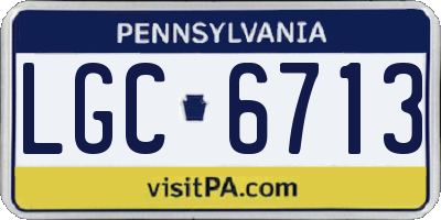 PA license plate LGC6713