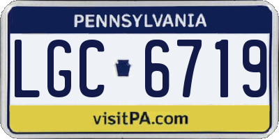 PA license plate LGC6719