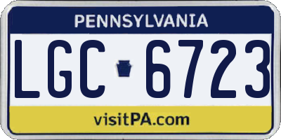 PA license plate LGC6723