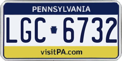 PA license plate LGC6732