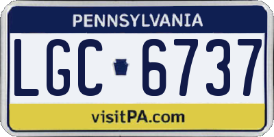 PA license plate LGC6737