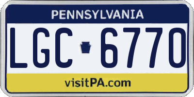 PA license plate LGC6770