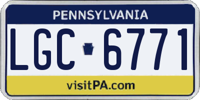 PA license plate LGC6771