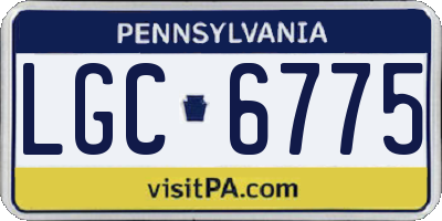 PA license plate LGC6775